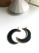 Load image into Gallery viewer, Large Moon Dangles - Black