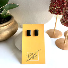 Load image into Gallery viewer, Rectangle Studs - Black Gloss