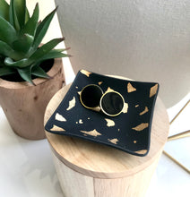 Load image into Gallery viewer, Trinket Tray - Black and Gold

