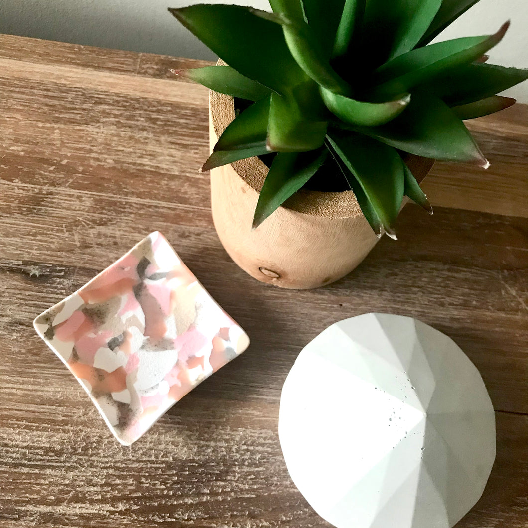Trinket Tray - Pink Abstract