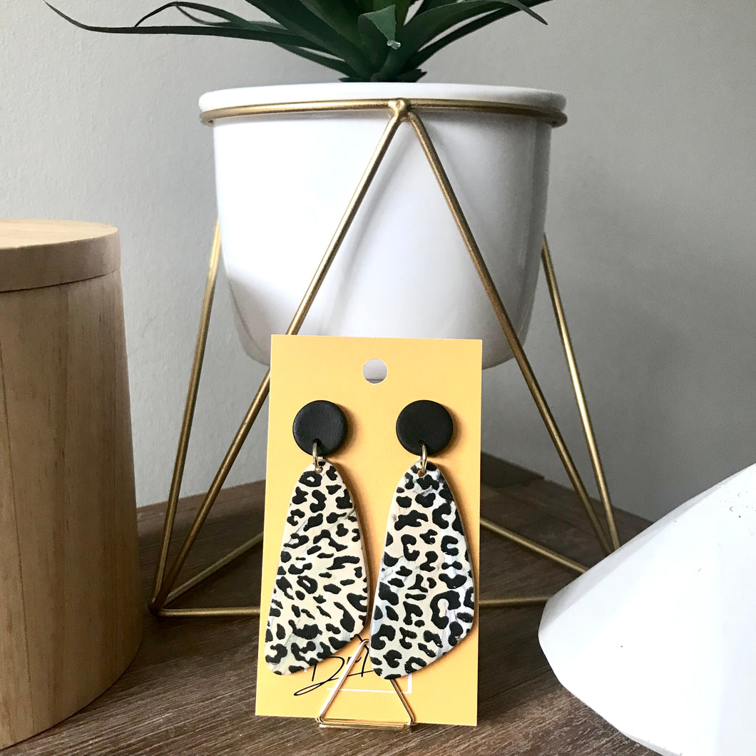 Abstract Dangles - Black and Leopard
